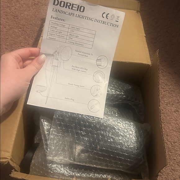 6 Blacklight Spotlight Outdoor 15W LED Waterproof Landscape Lighting with Plug - Picture 7 of 8